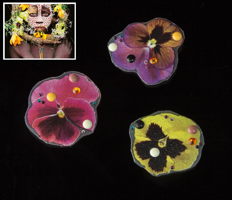 Brooches Pansy-eyes